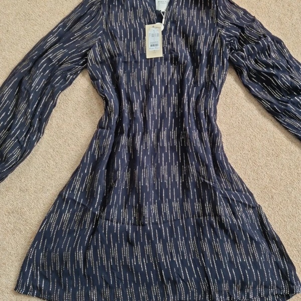 Calvin Klein Navy Long Sleeve Dress